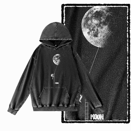 Hoodie baumwolle schwarz acid - hoodie,